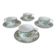 Tasses et sous-tasses en porcelaine Old Gustavberg, collection Fasan