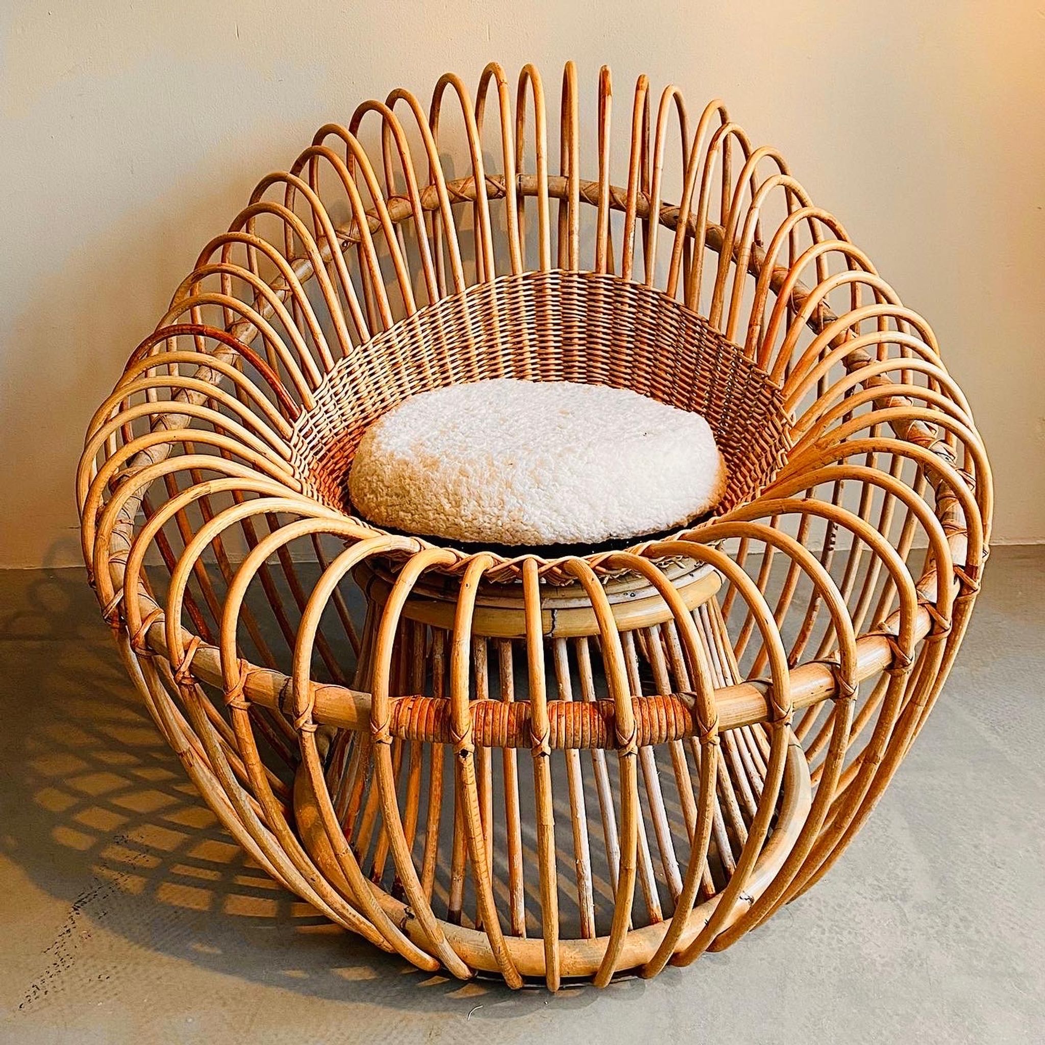 Bamboo and wicker armchair by Janine Abraham & Jan Dirk Rol 1958