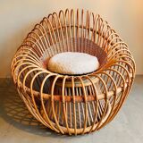 Bamboo and wicker armchair by Janine Abraham & Jan Dirk Rol 1958