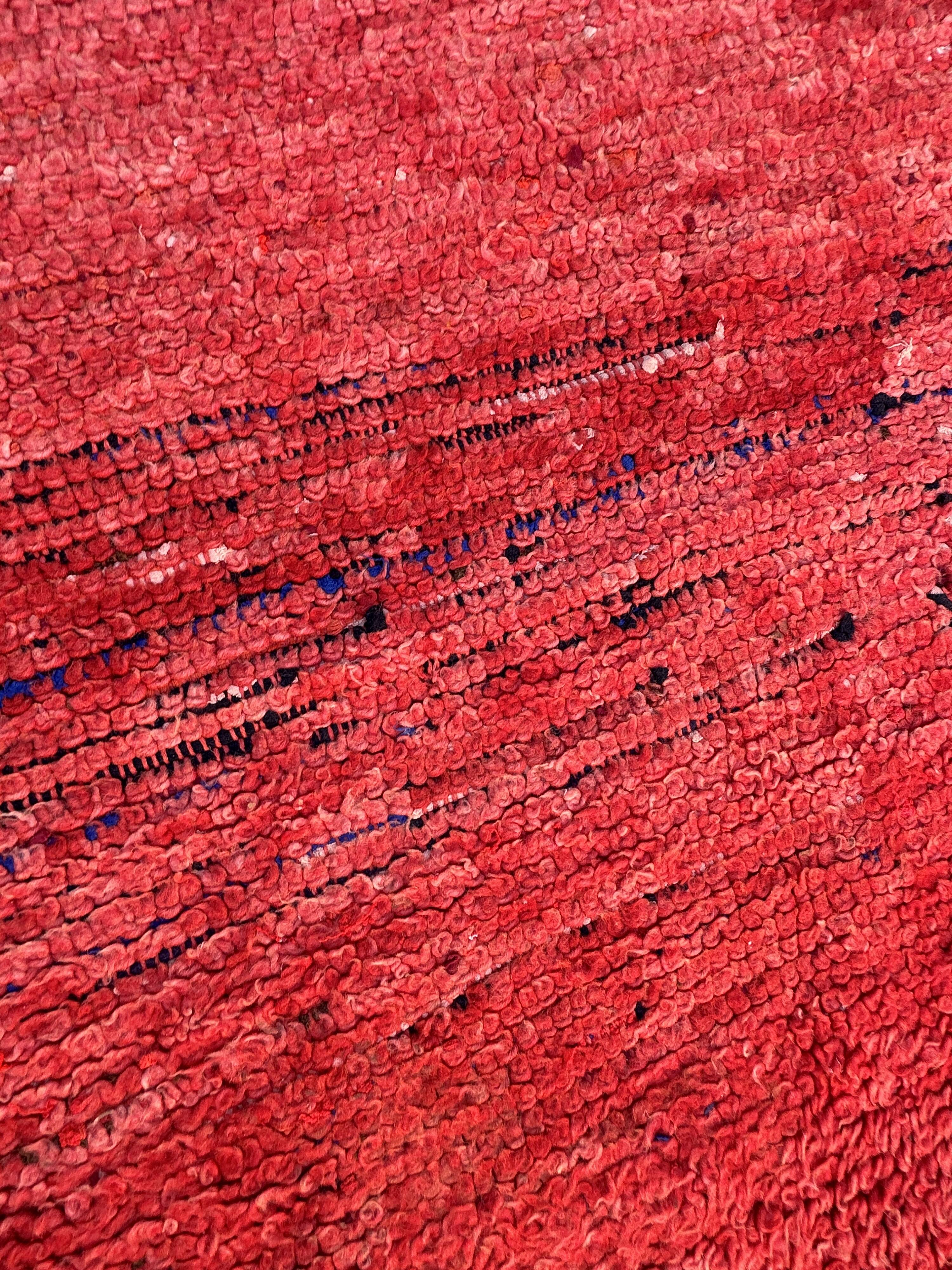 Red Boujad Moroccan rug - 223 x 107 cm