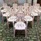 Set of 10 chairs mambo Stamp Henry Massonnet by Pierre Paulin