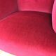 Paire de fauteuils crapaud Napoléon III en velours rouge