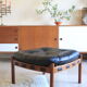 Danish Ottoman in rosewood and leather Arne Norell, 60s