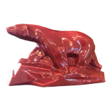 Ours polaire rouge signé dax