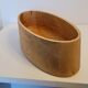 Oval solid wood bowl