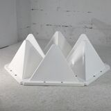 Fiberglass circa 1970. 6 tetrahedron-shaped elements. France.