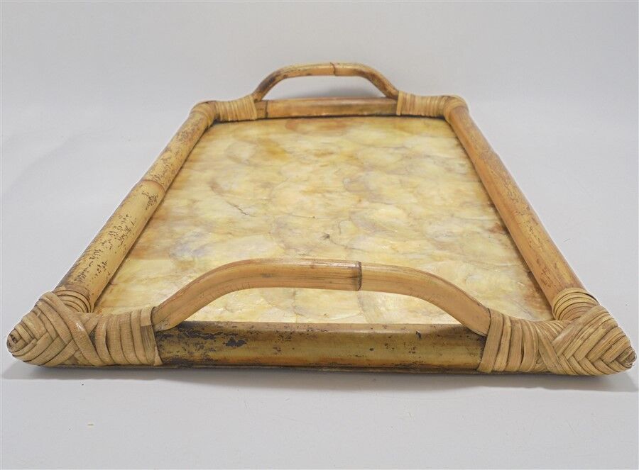 Plateau bambou et nacre