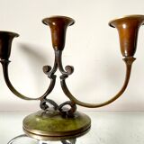 Art Deco Swedish Grace  candleholder in Varnish Verdigris Brass