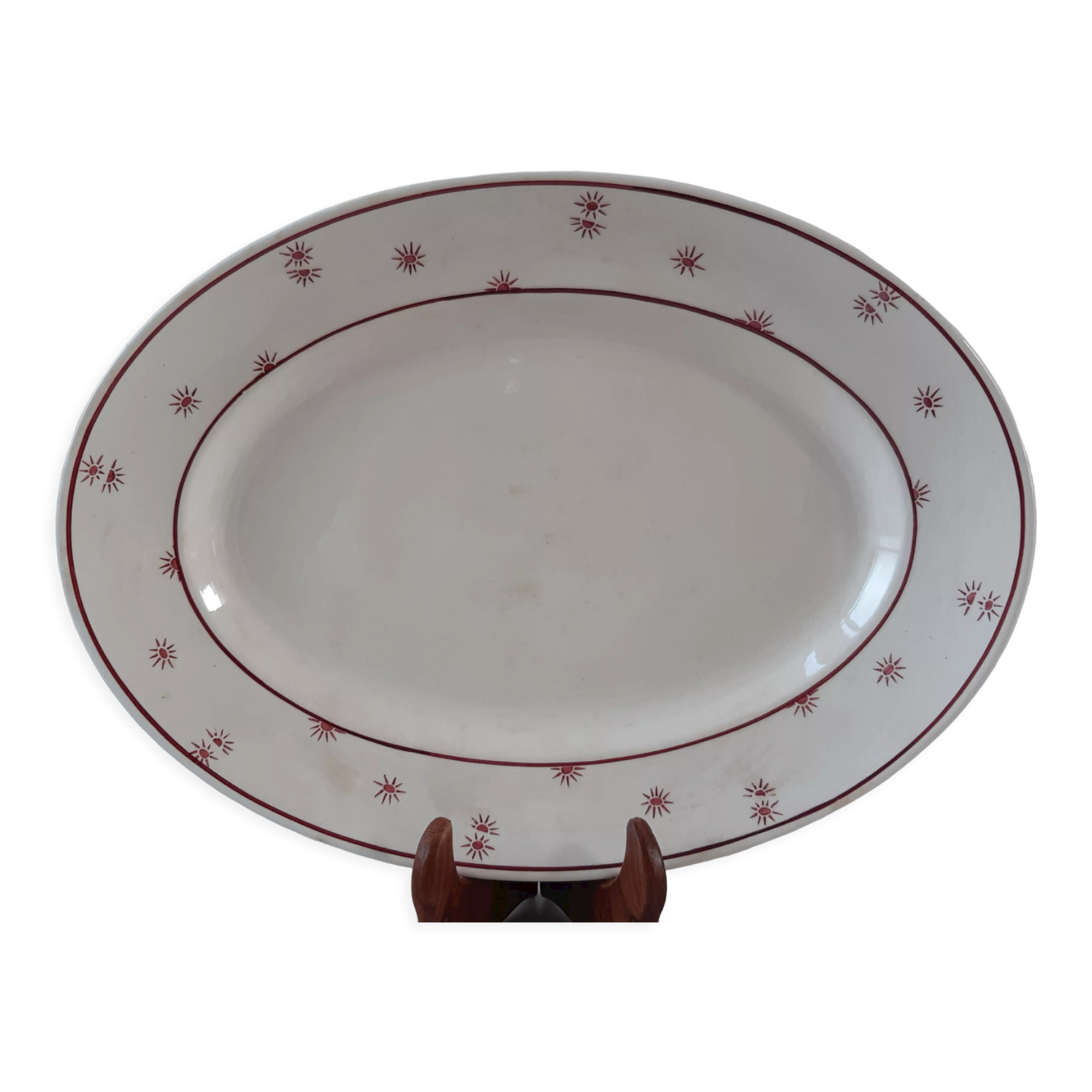 Oval flat Digoin Sarreguemines model "Andrée" 40s