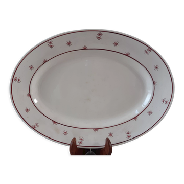 Plat ovale Digoin Sarreguemines modèle "Andrée" années 40