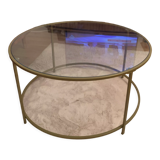 Table basse verre et laiton
