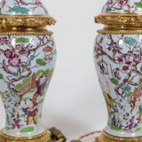Maison Samson Pair of Canton porcelain lamps, circa 1880