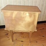 Blond wood bedside table