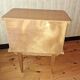 Blond wood bedside table