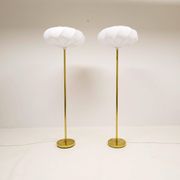 Modern Scandinavian floor lamps in brass "ENCO", Sweden, 1970s