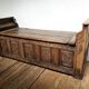Banc d'église coffre en bois XVIIIème