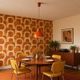 Orange vintage pendant light/chandelier/ceiling light