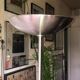 Discreet brushed metal floor lamp