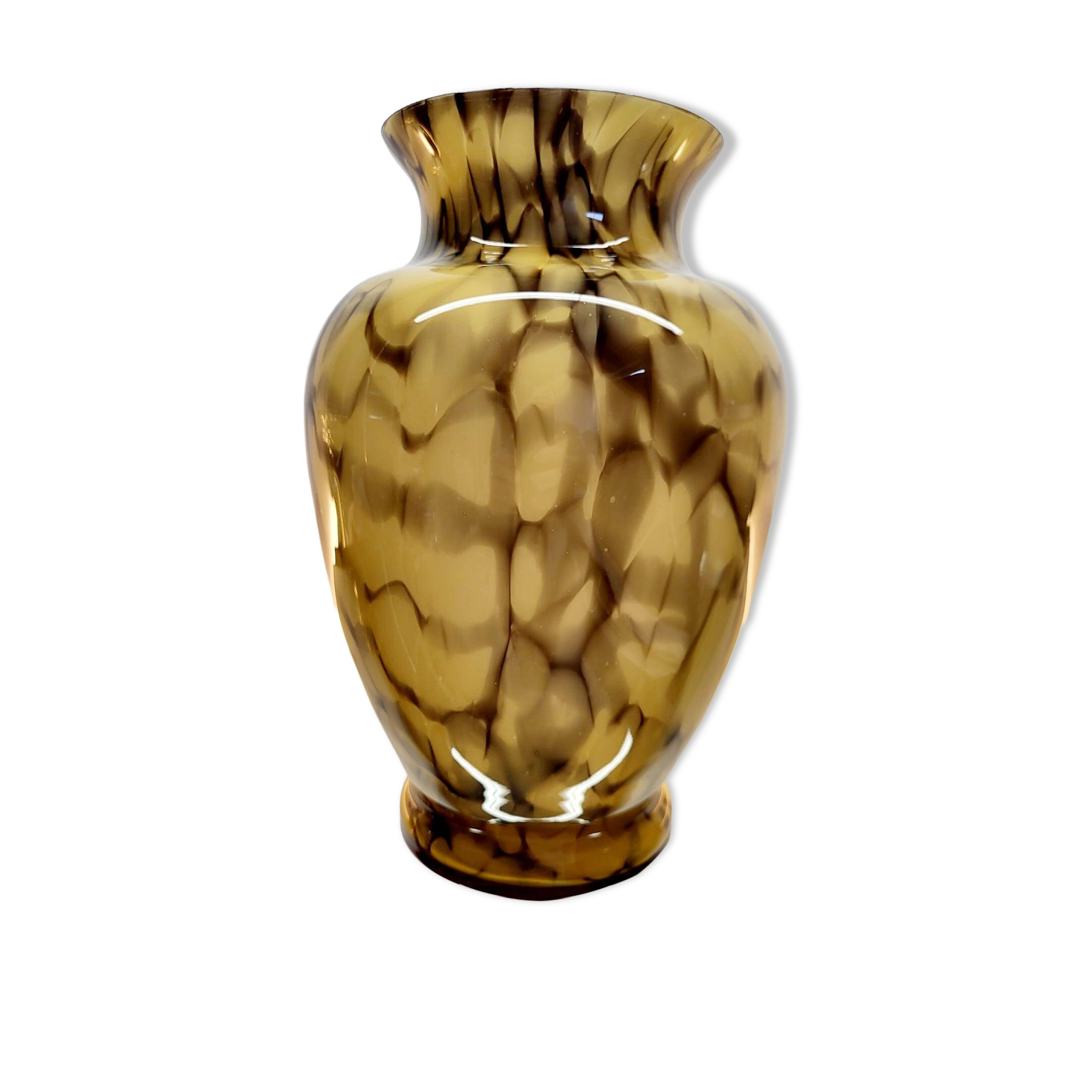 Vase in opaline glaze Art Deco Scailmont Glassworks Henri Heemskerk Belgium