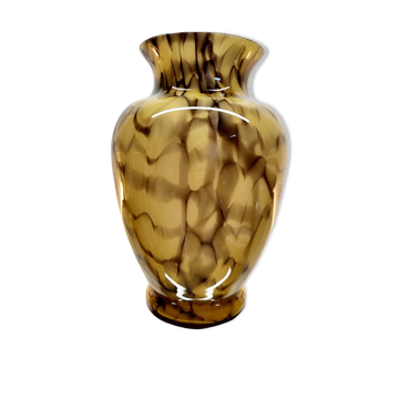 Vase in opaline glaze Art Deco Scailmont Glassworks Henri Heemskerk Belgium