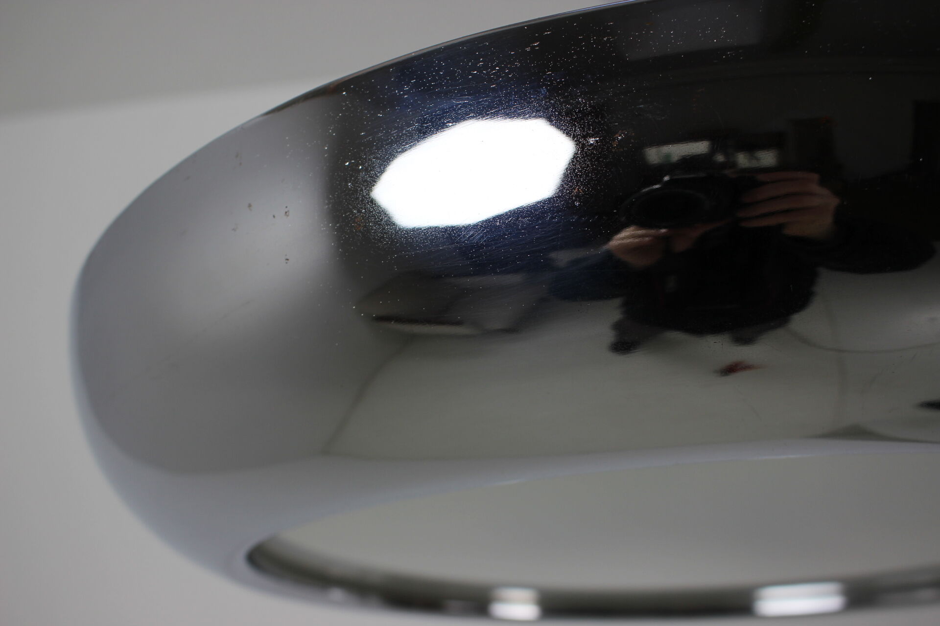 Functionalist chrome Pendant UFO by Josef Hurka for Napako, 1930s