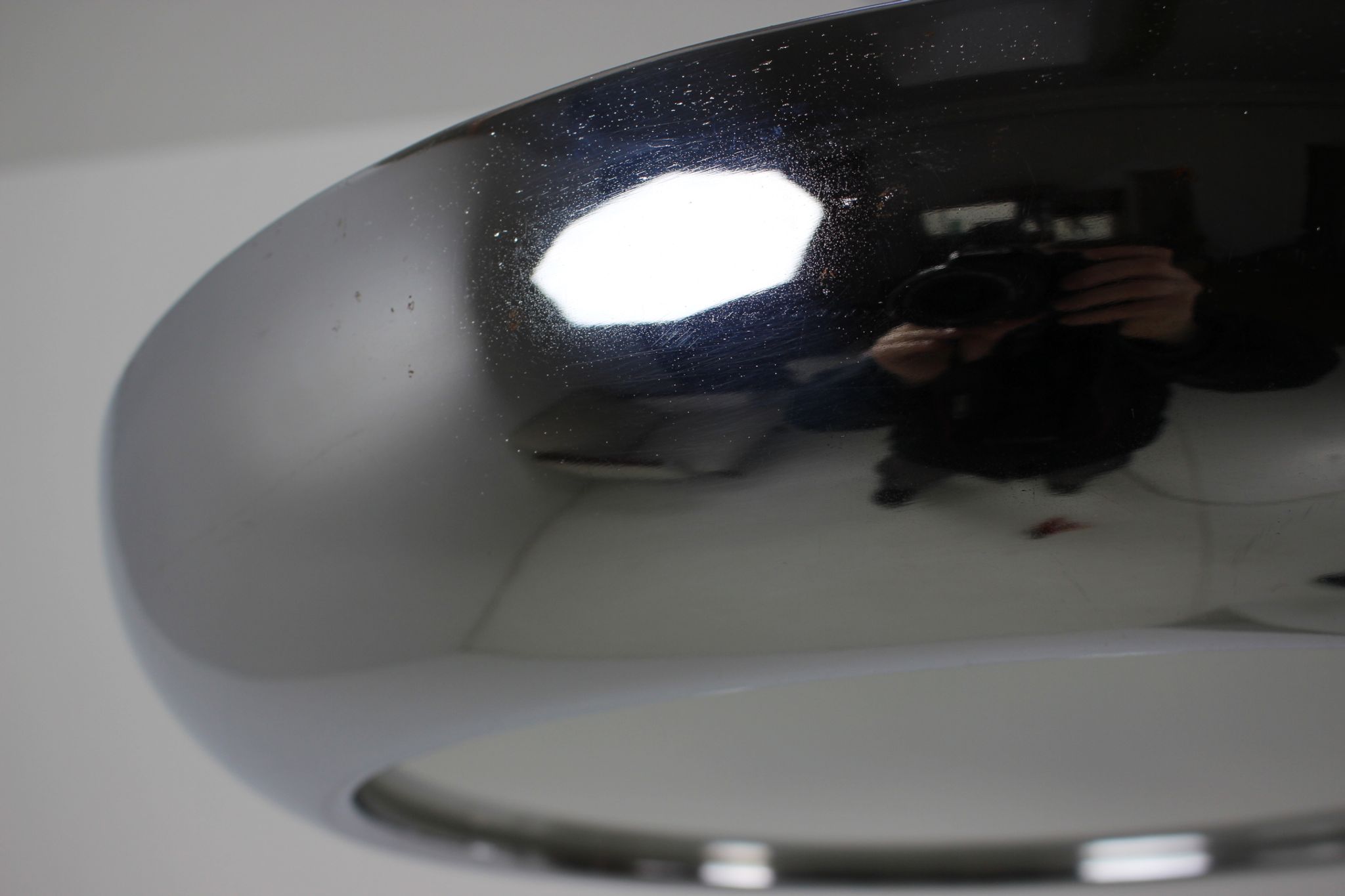 Functionalist chrome Pendant UFO by Josef Hurka for Napako, 1930s
