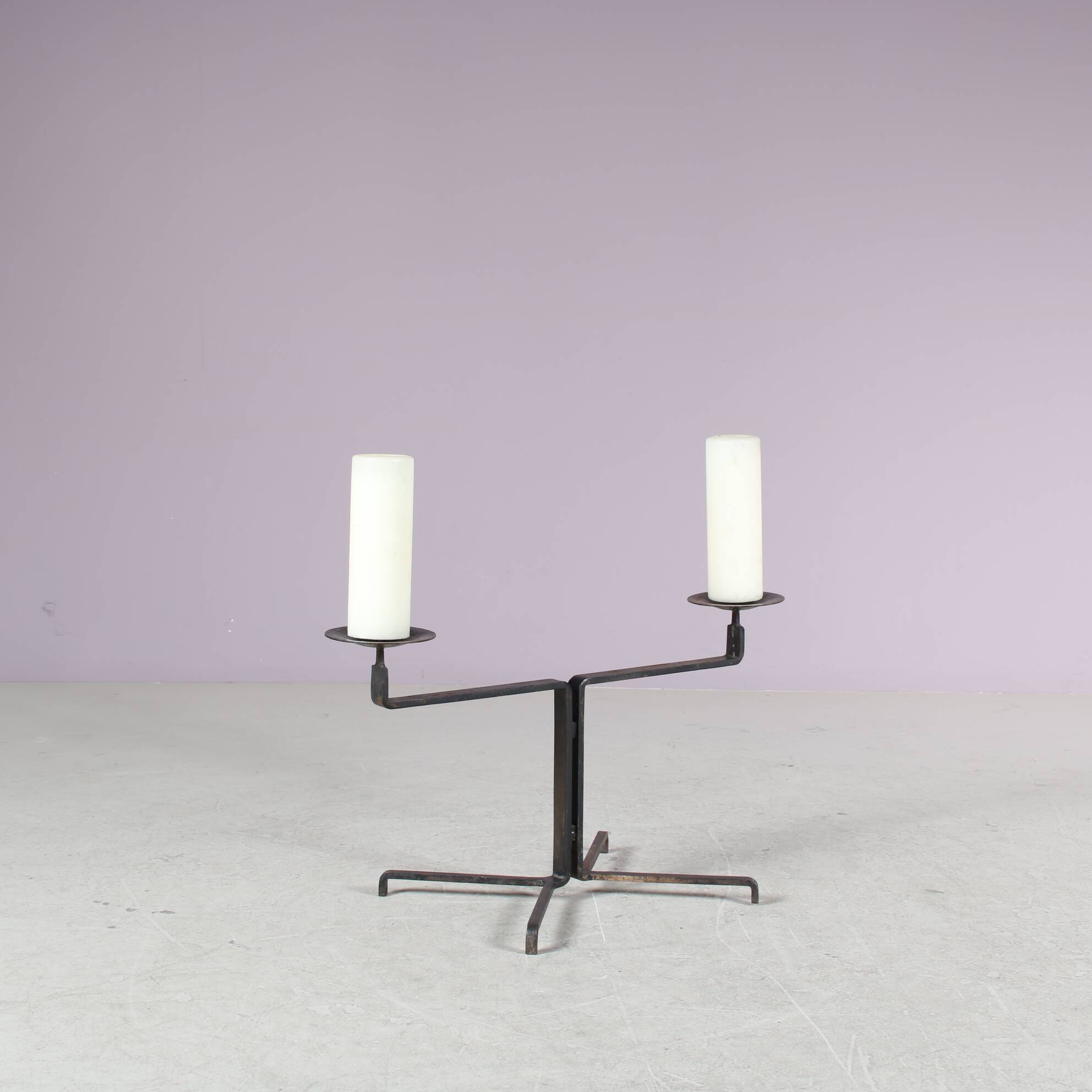 1950s Large brutalist candle holder from the Netherlands