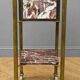 Side table / bedside table in red marble and brass – circa 1900