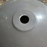 Lot de 3 abats-jour gris en tôle émaillée vintage