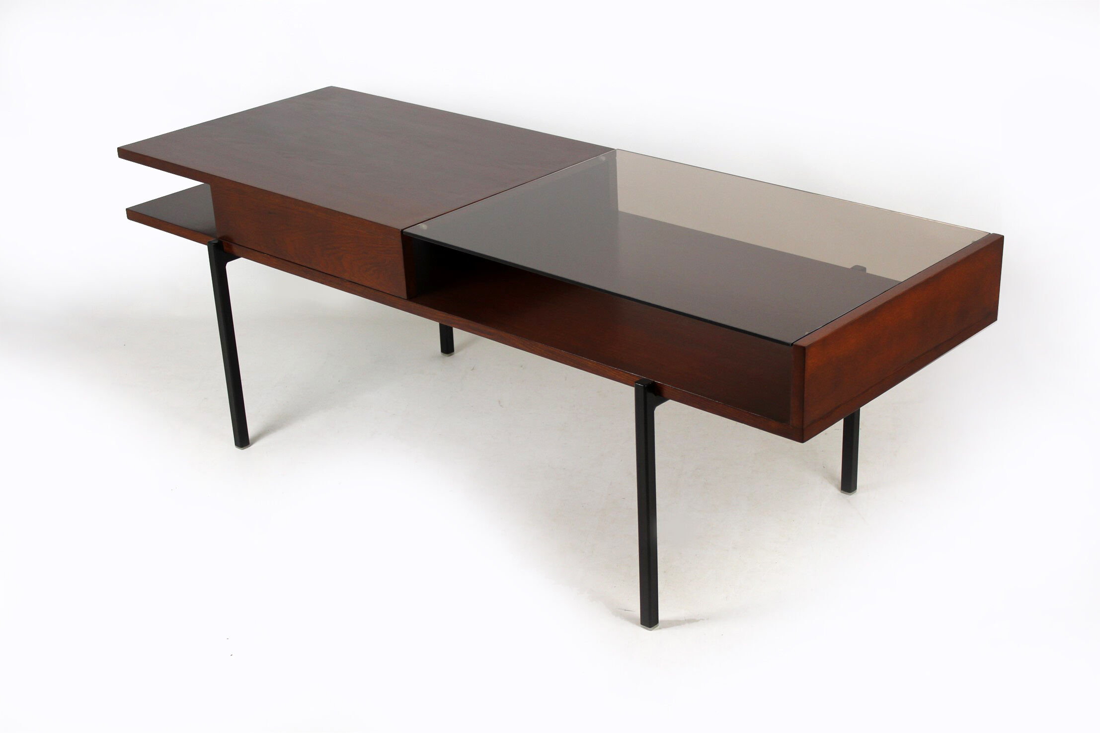 Glass top coffee table, 1970s