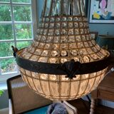 Bronze balloon chandelier and grapevines 90cm