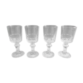 Service of 4 glasses with Meisenthal Portieux liqueur model Mirabeau