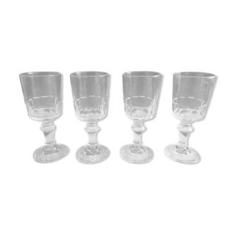 Service de 4 verres à liqueur Meisenthal Portieux modèle Mirabeau