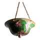 Antique planter suspension from the 19th-20th century in Art Nouveau majolica.