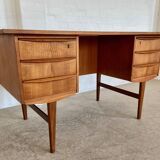 Vintage retro danish mid century teak desk 1960s