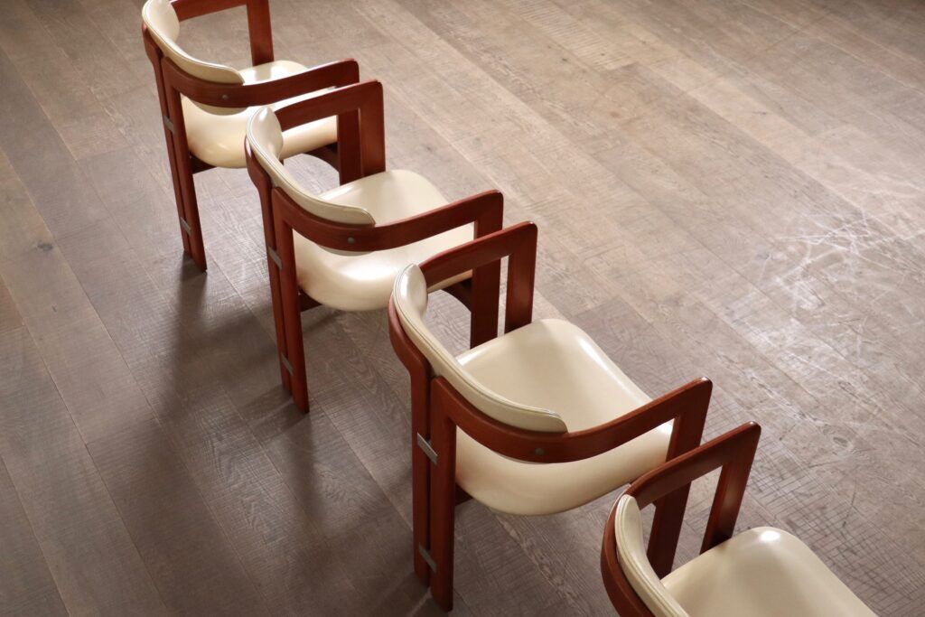 Ensemble de 6 chaises Augusto Savini Pamplona pour Pozzi, Italie 1965