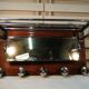 Art Deco wall rack - wood and chrome - vintage