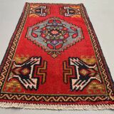 Small Vintage Turkish Rug 91x55 cm, Short Runner, Tribal, Shabby Chic