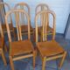 Serie de 6 chaises, chêne et cuir