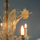Venetian chandelier in gilded Murano glass, circa 1950