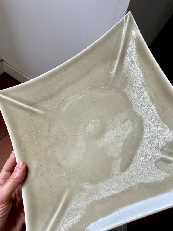 Square buffet plates - 24 cm - Kyoto model - Maison Montgolfier