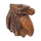 Elephant elephant brown wall old wood teak carved India