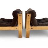 Vintage lounge chair pair "Neapel" – circa 1960, 100% cotton fabric