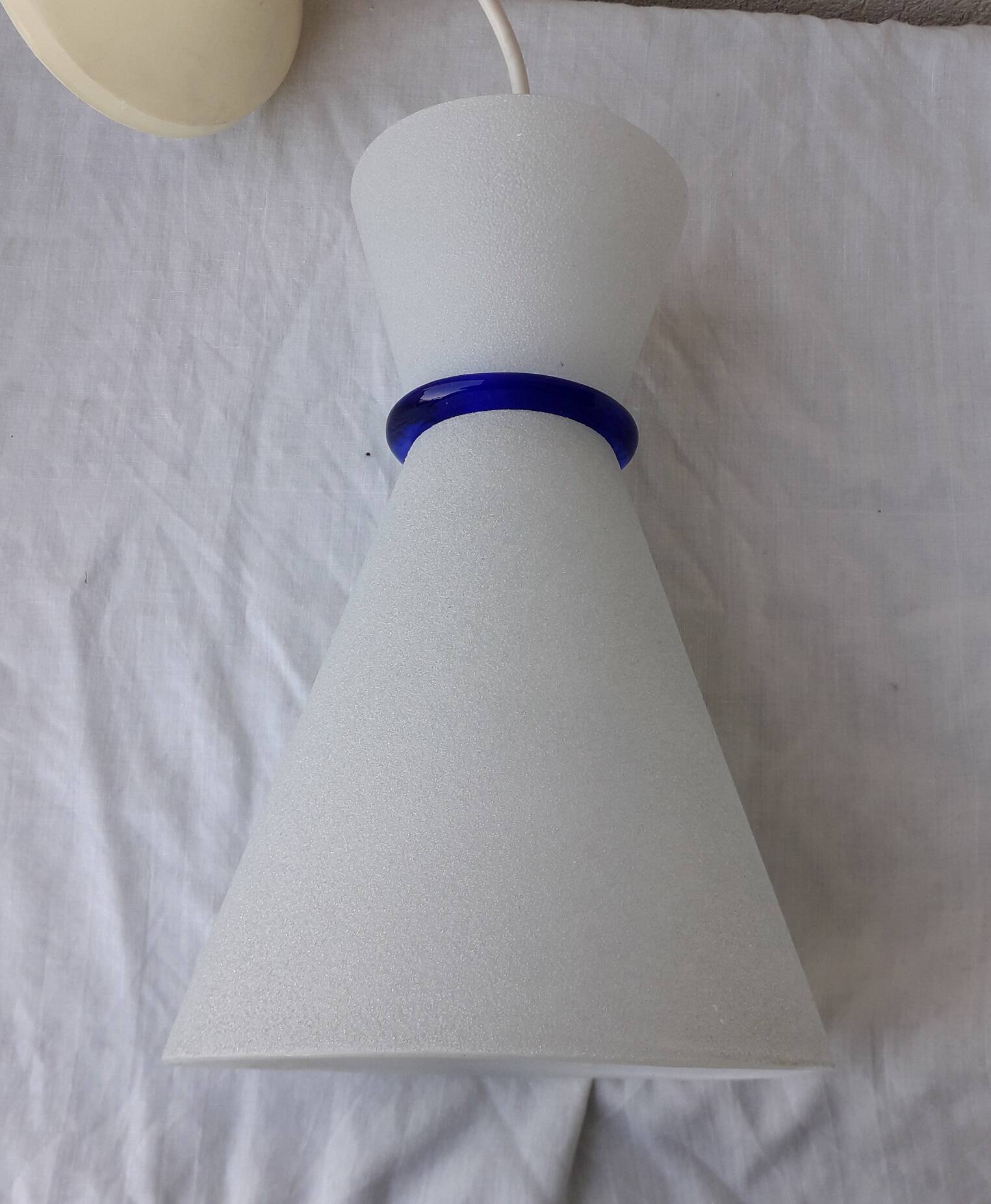 80's glass pendant light