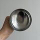 6 shiny metal cups with pearl rim