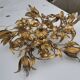 Vintage chandelier in gilded metal