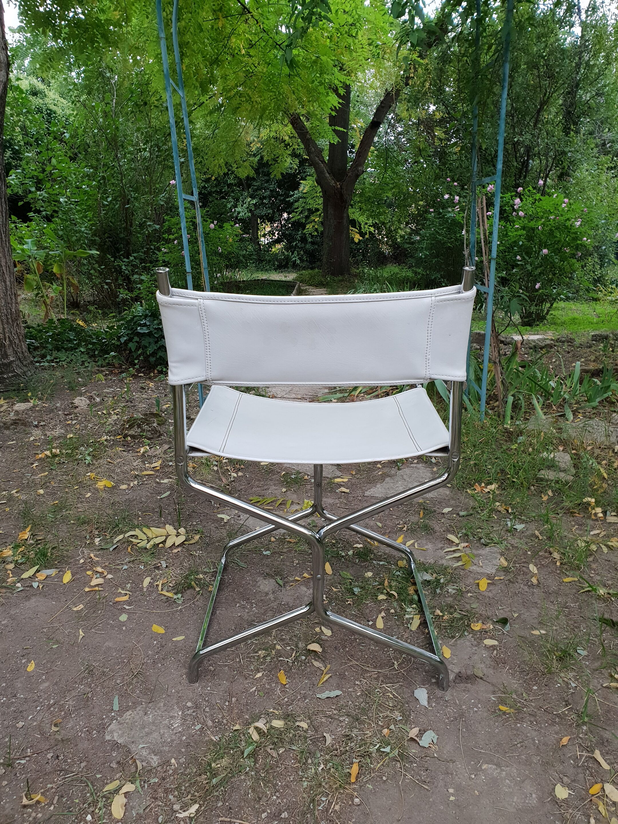 Pair of chrome armchairs, 1970