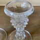 Set of two Arques crystal candle holders