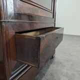 Louis Philippe period glass cabinet in flamed mahogany