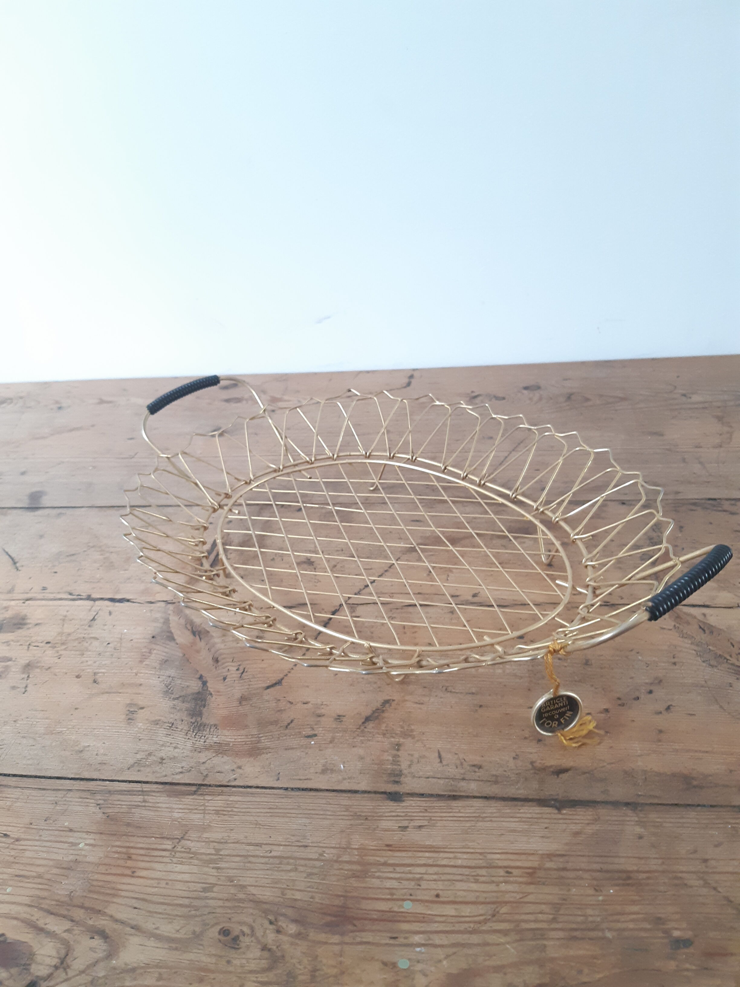 Gilded gold fruit basket